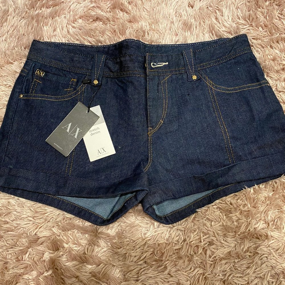 A|X Armani Exchange Women's Stretch Denim Shorts